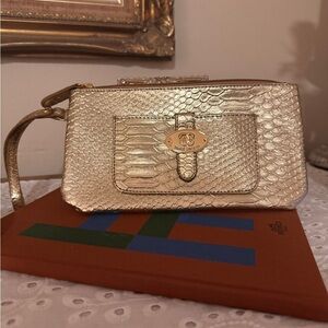 Sharif Gold Textured Clutch